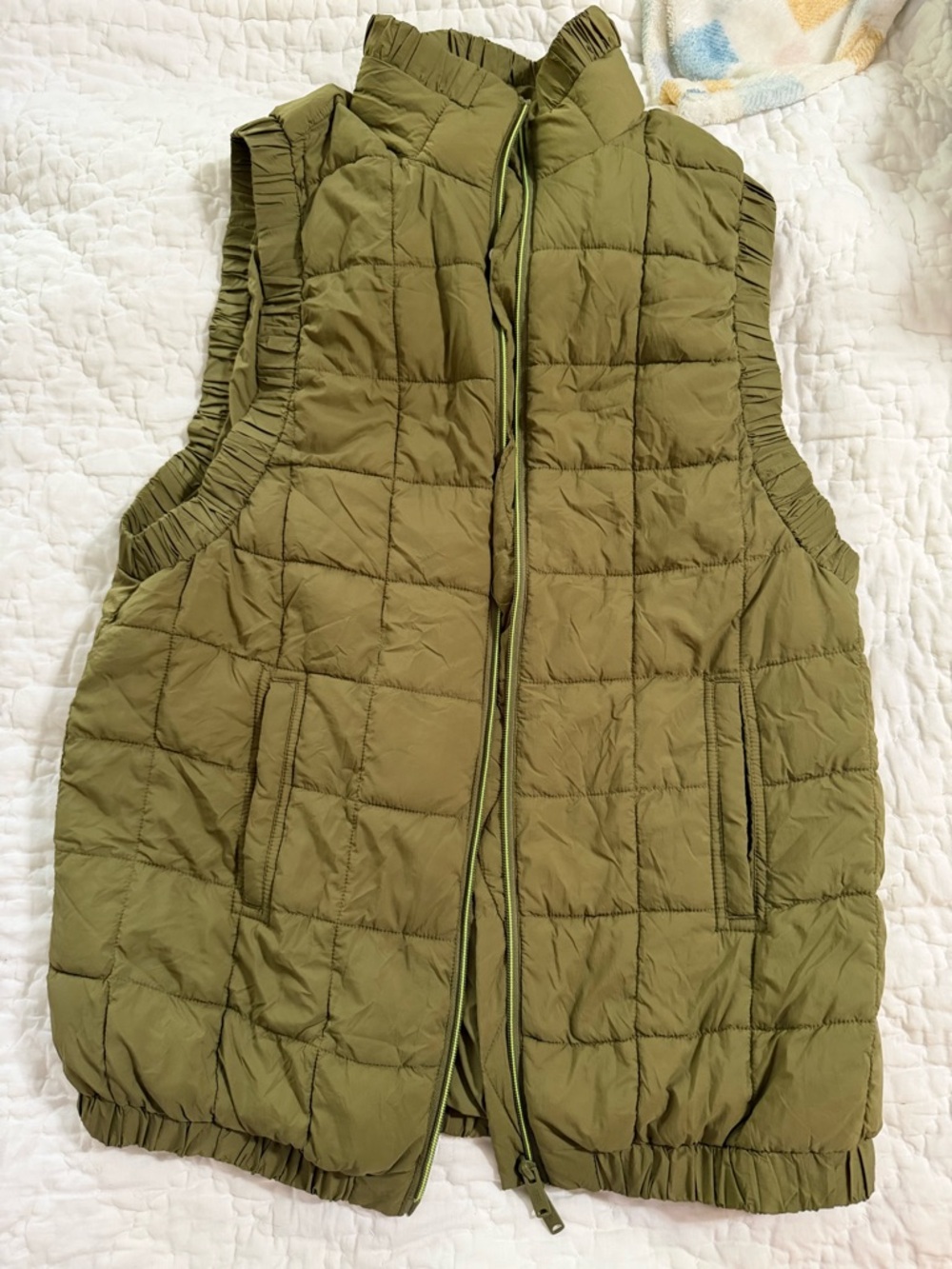 FP Movement by Free People Olive Green Quilted Puffer Vest